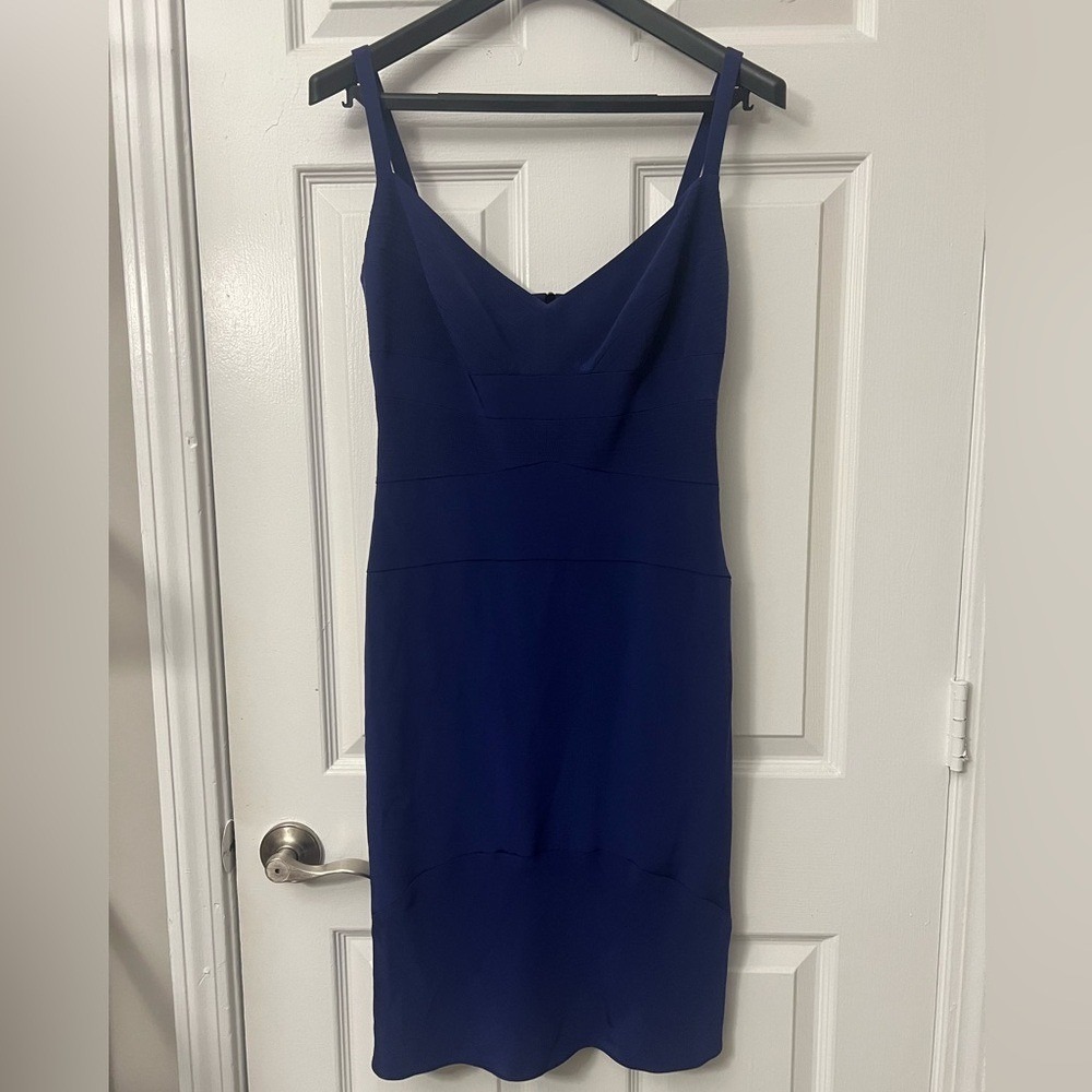 NEW $2195 Narciso Rodriguez Barneys New York Stitch Bodice Dress Blue Size 4 NWT
